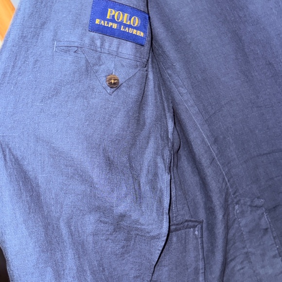 Polo Ralph Lauren Men’s Navy Linen Sportcoat - 46L - Like New - worn once - Picture 9 of 16